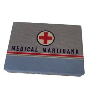 Blue Q  Metal Hinge Box Stash Box Smoke Holder
